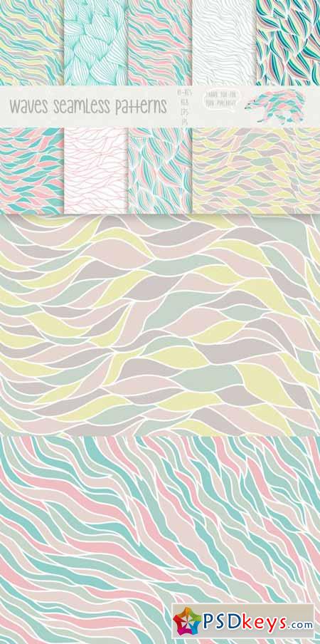 Waves seamless patterns 80493