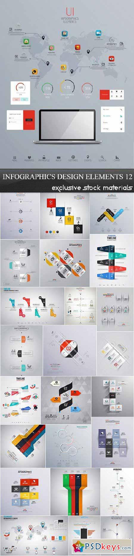 Infographics Design Elements 12, 25xEPS