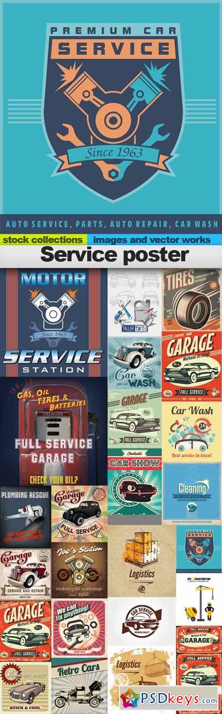 Service poster,25 x EPS