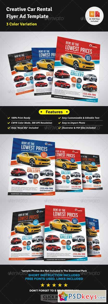Creative Car Rental Flyer Ad Template 5906098