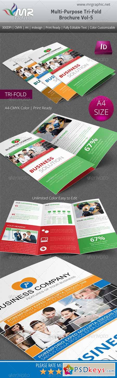 Multipurpose Business Tri-Fold Brochure Vol-5 4902263