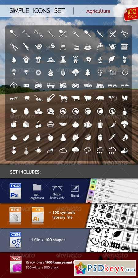100 Simple Icons  AGRICULTURE  2559982
