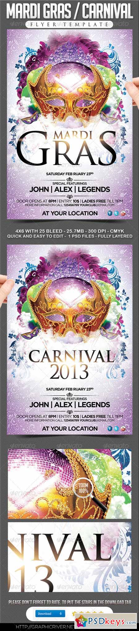 Mardi Gras Carnival Flyer 3711913