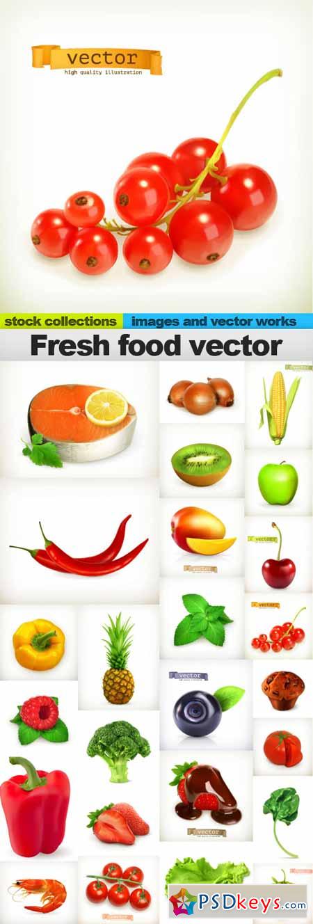 Fresh food vector,25 x EPS