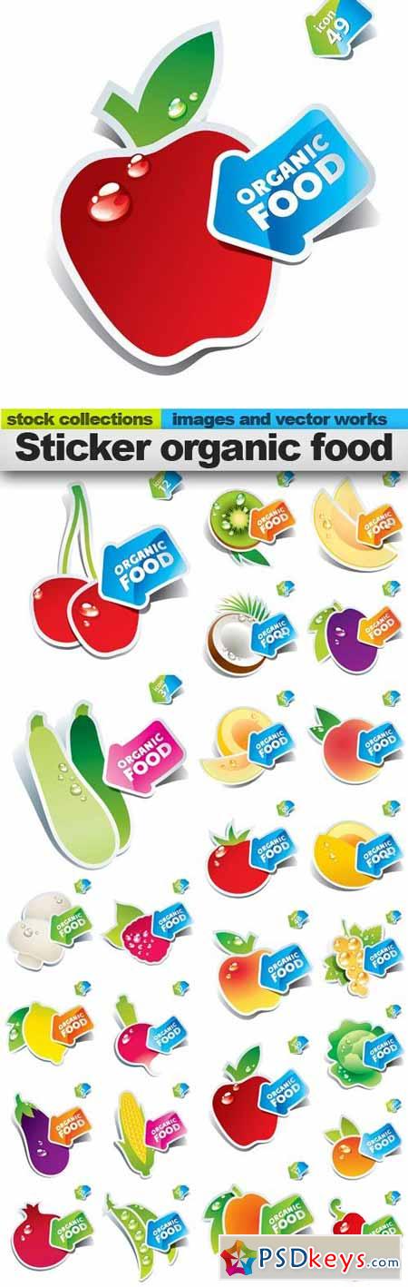 Sticker organic food, 25 x EPS