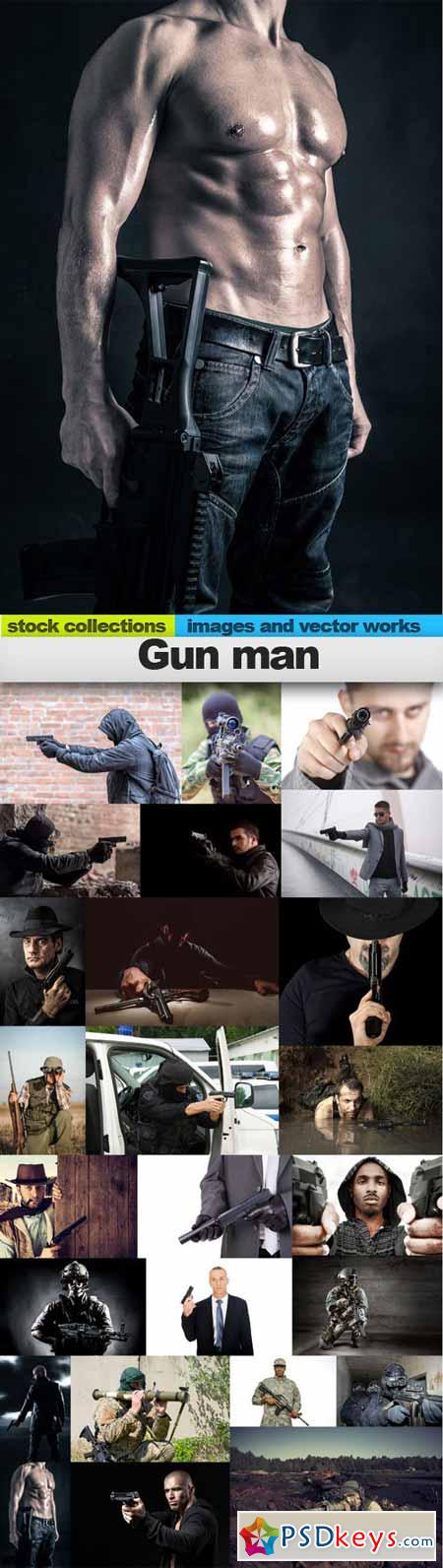 Gun man,25 x UHQ JPEG