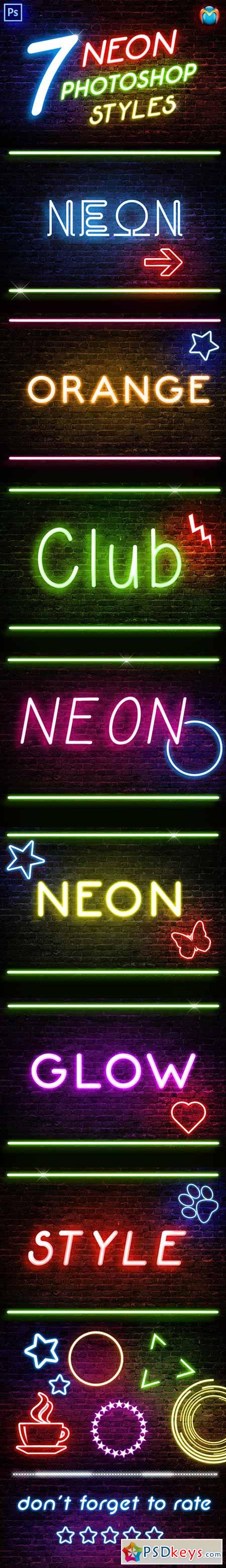 Neon Photoshop Styles 9956867
