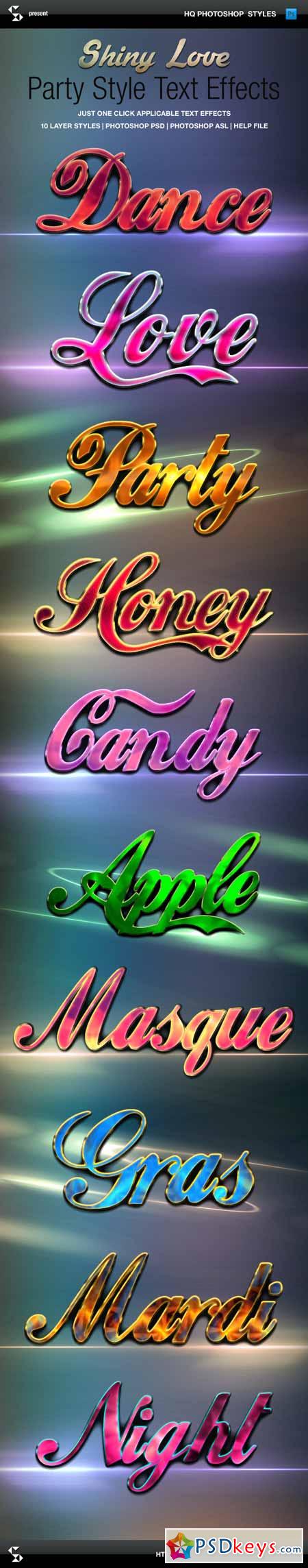 Shiny Love Party Style Text Effects 10027902