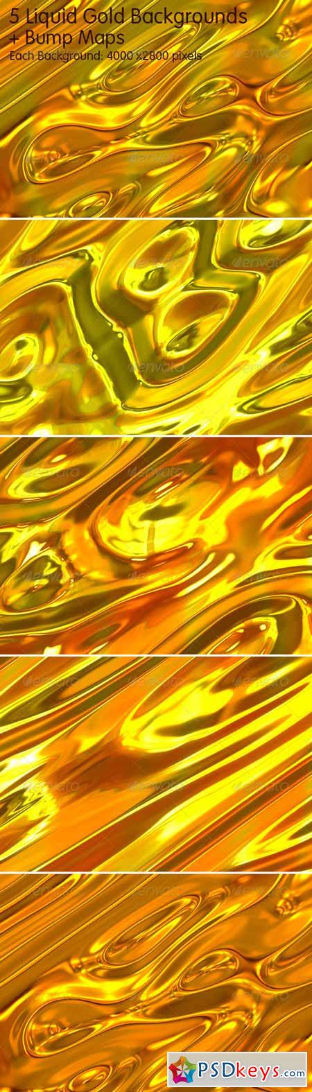 5 Liquid Gold Backgrounds 134952