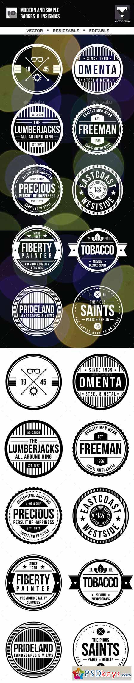 10 Modern And SImple Badges 10274164