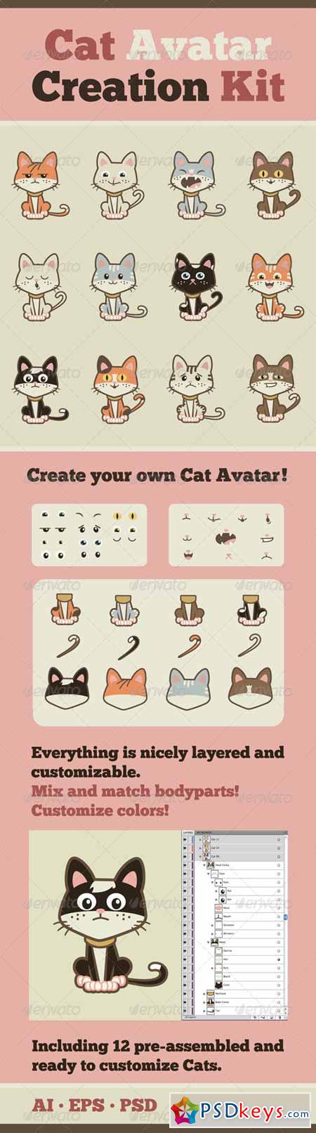 Cat Avatar Creation Kit 2555318