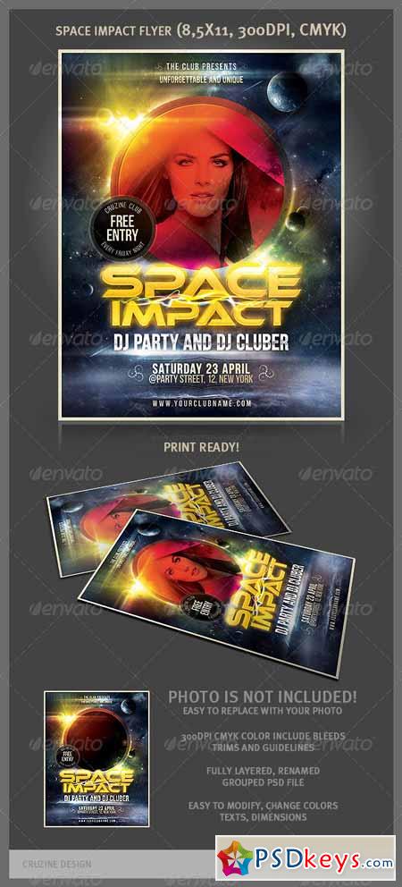 Space Impact Party Flyer 1918445