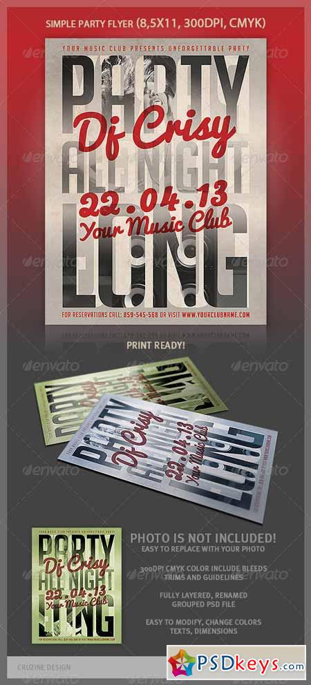 Typographic Simple Flyer Template 3958687
