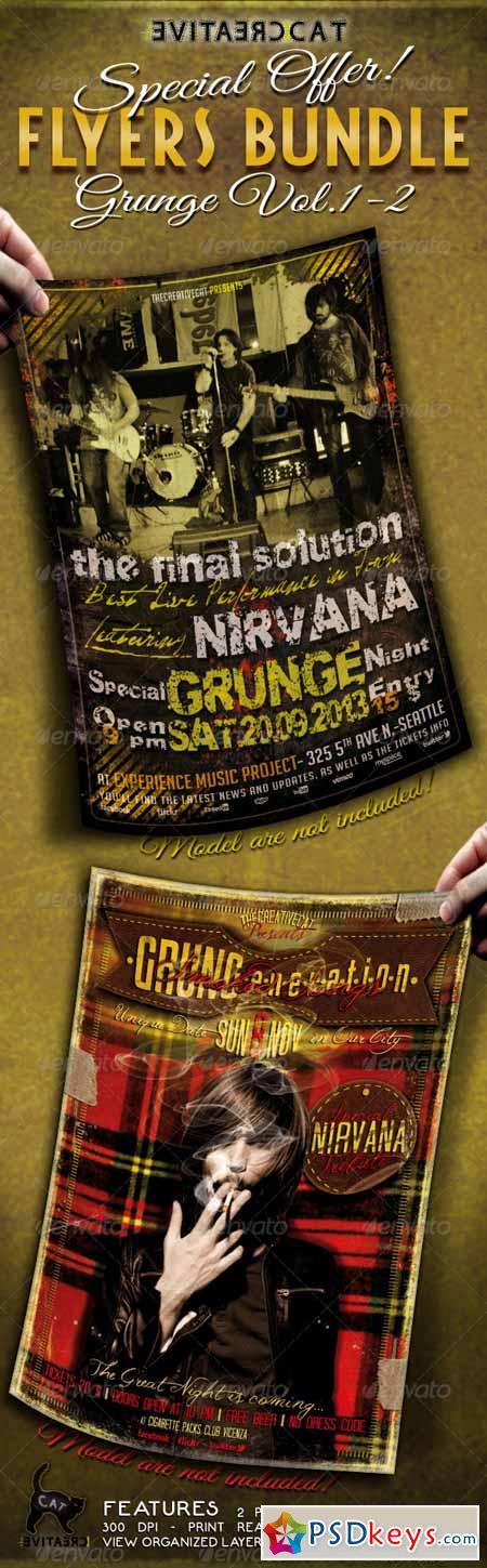 Grunge Flyer Poster Bundle Vol. 1-2 5447625