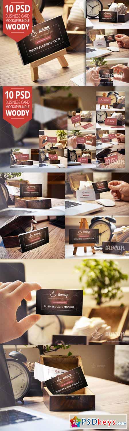 10 PSD Business Card Mockup Budle W1 184334