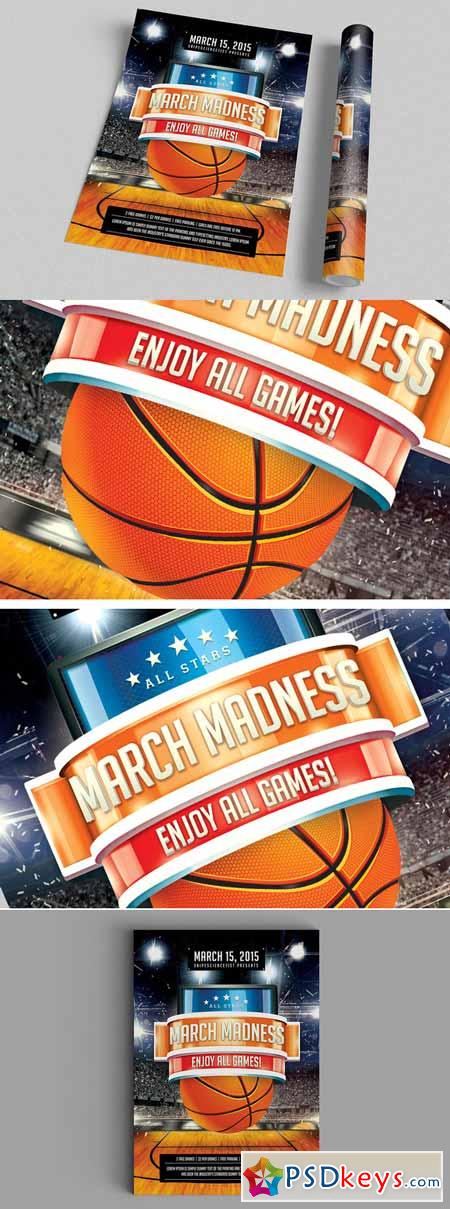 NCAA March Madness 2015 Flyer Poster 180312