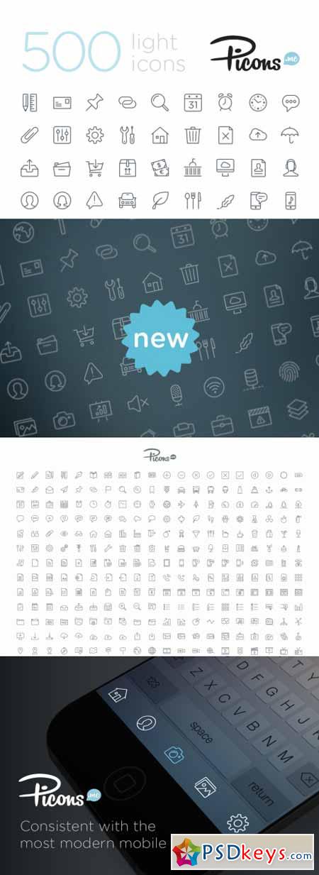 Picons Thin  500 Modern Line Icons