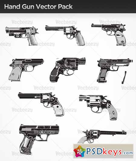 Hand Gun Vectors