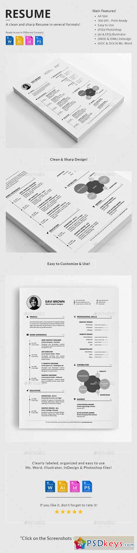 Resume 10037229 Free Download Photoshop Vector Stock Image