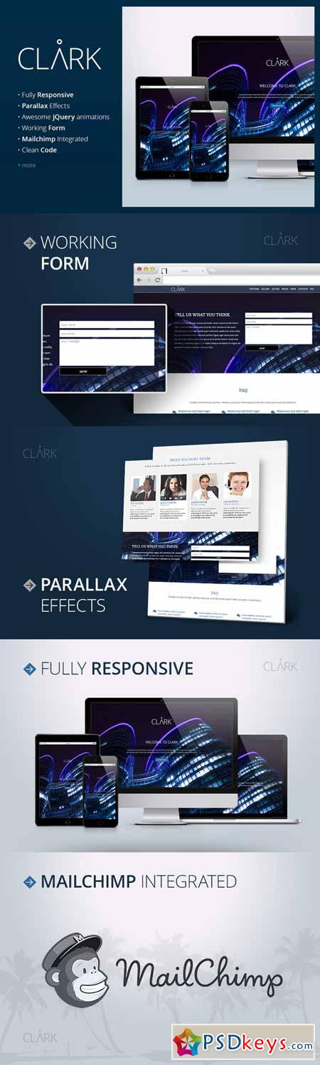 Clark - A corporate landing page 168035