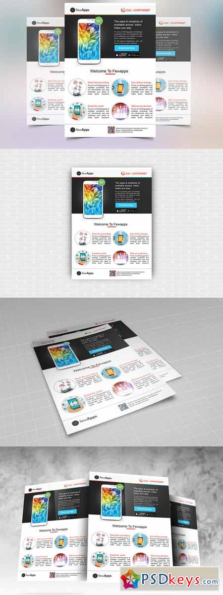 Mobile App Flyer Template 182330