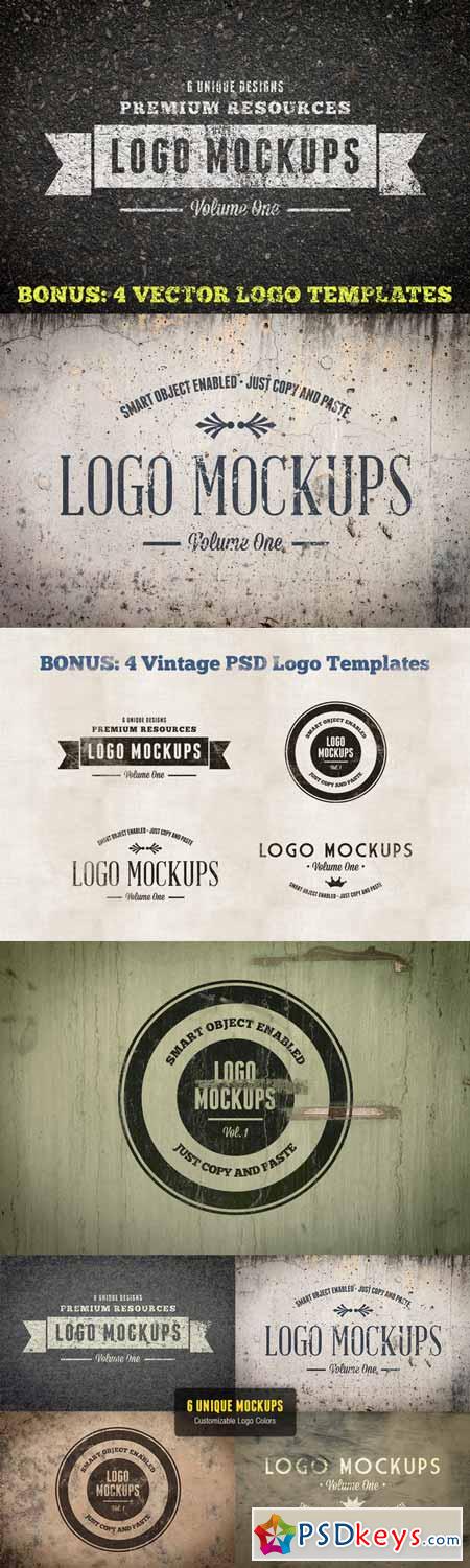 Vintage Logo Mockups Volume 1 84886