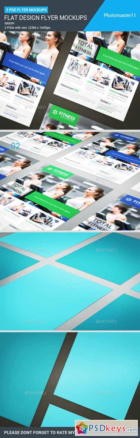 Flat Design Flyer Mockups 10415900