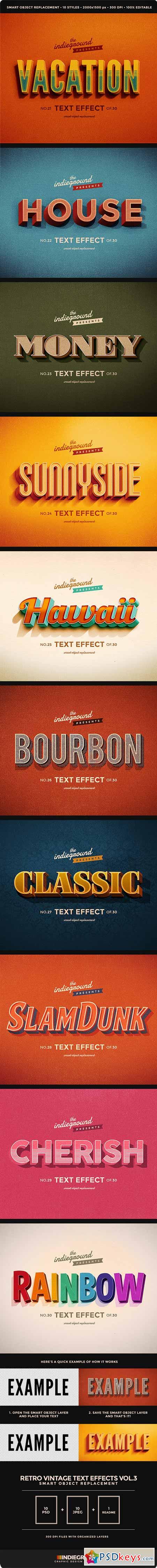 Retro Vintage Text Effects Vol. 3 10457336