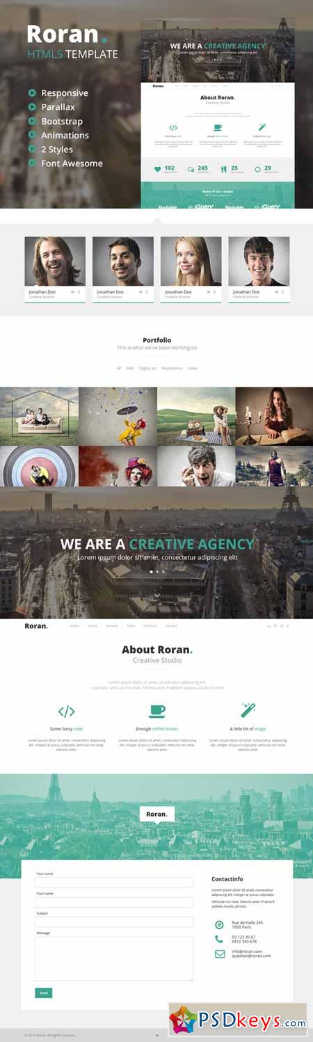 Roran - One Page Bootstrap Template 71081