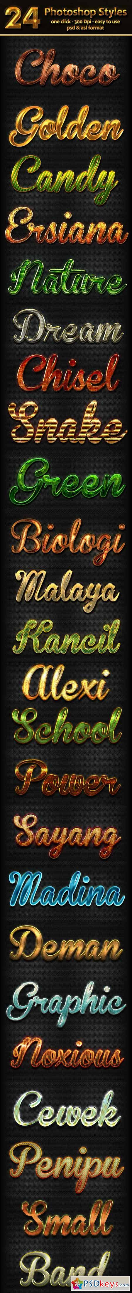 24 Photoshop Text Effect Styles 10314622