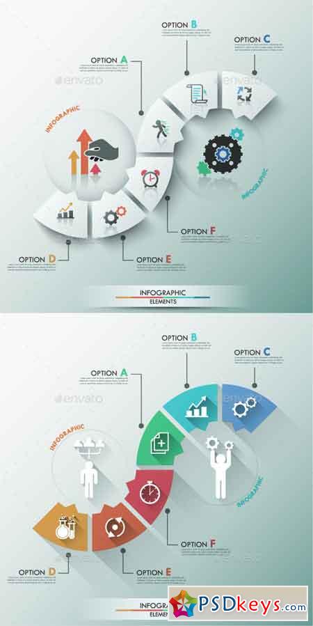 Modern Infographic Process Template (2 Items) 9296679