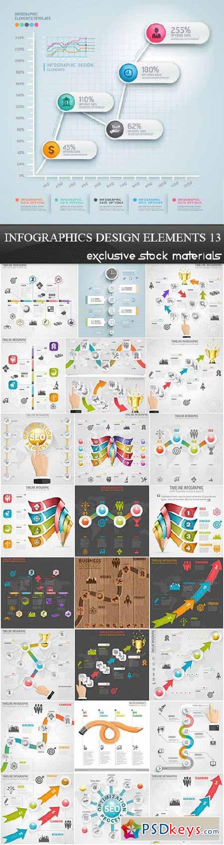 Infographics Design Elements 13, 25xEPS