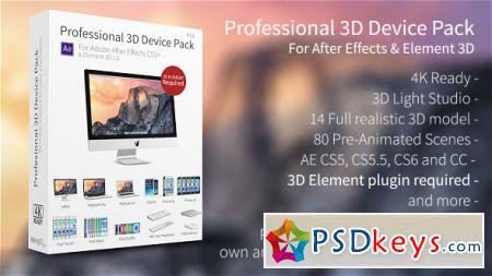 Professional 3D Device Pack for Element 3D - After Effects Projects