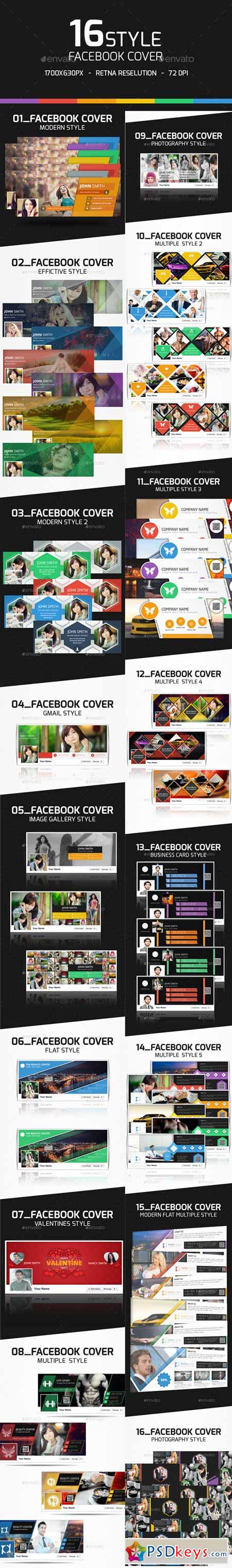 16 Style Facebook Cover Templates 10336526