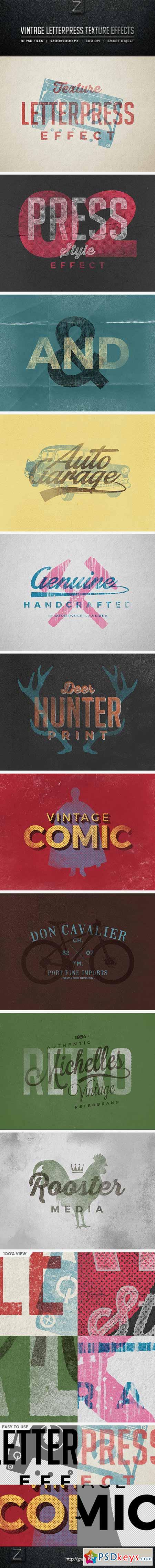 Vintage Letterpress Texture Effects 10340387