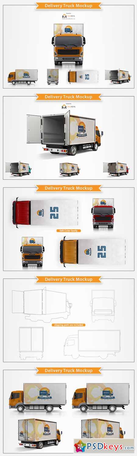Delivery Truck Mockup 207359