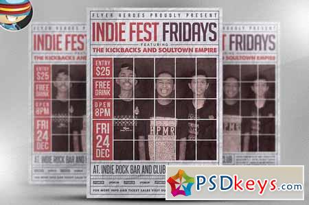 Indie Fest Fridays Flyer Template 126258