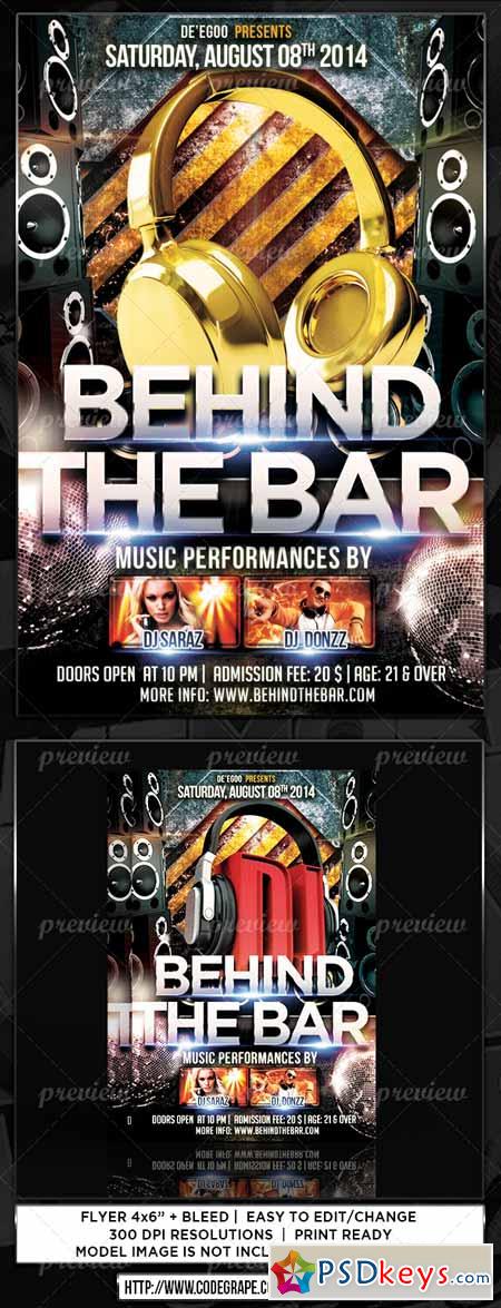 Behind The Bar Party Flyer 3670