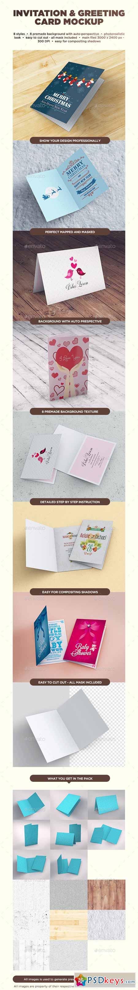 Invitation & Greeting Card Mockup 10566468