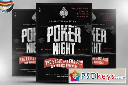 Vintage Style Poker Flyer Template 57879