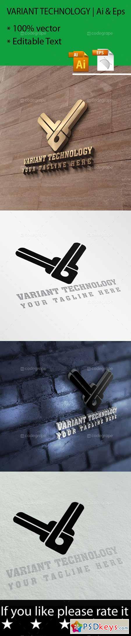 Variant Technology V Letter Logo 5198