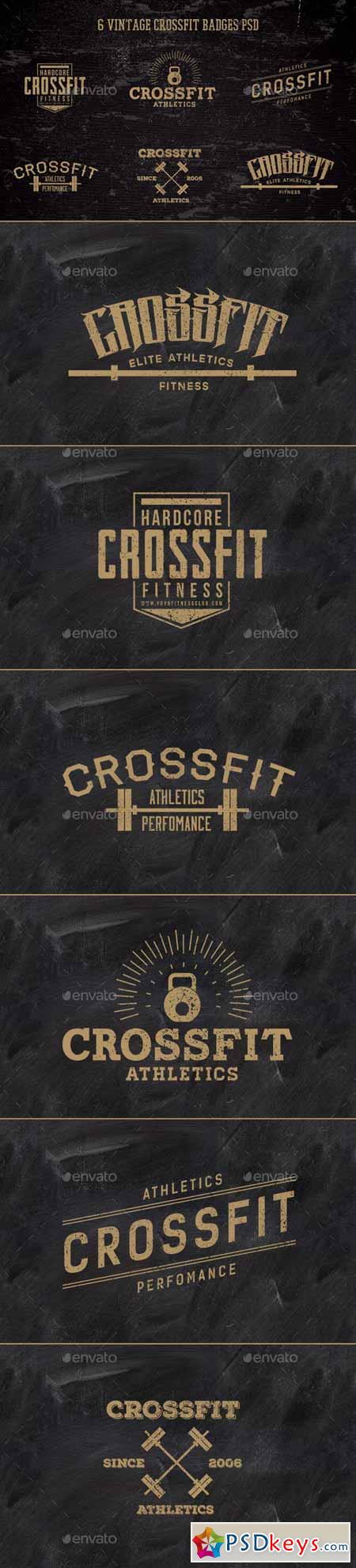 6 Vintage CrossFit Badges 10408842