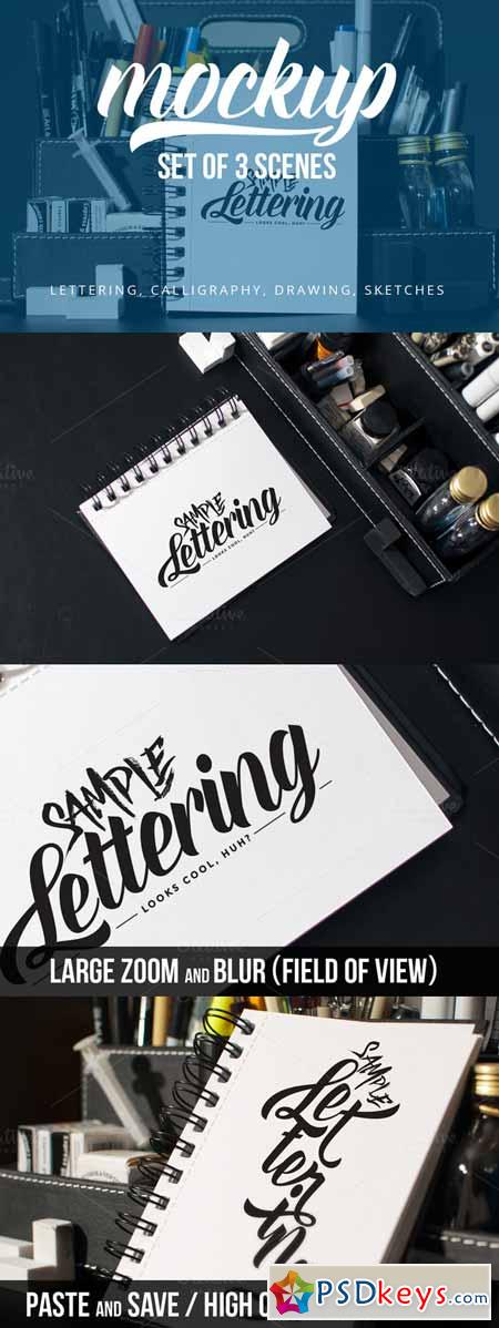 Lettering & Drawing Mockup Set 2 204173