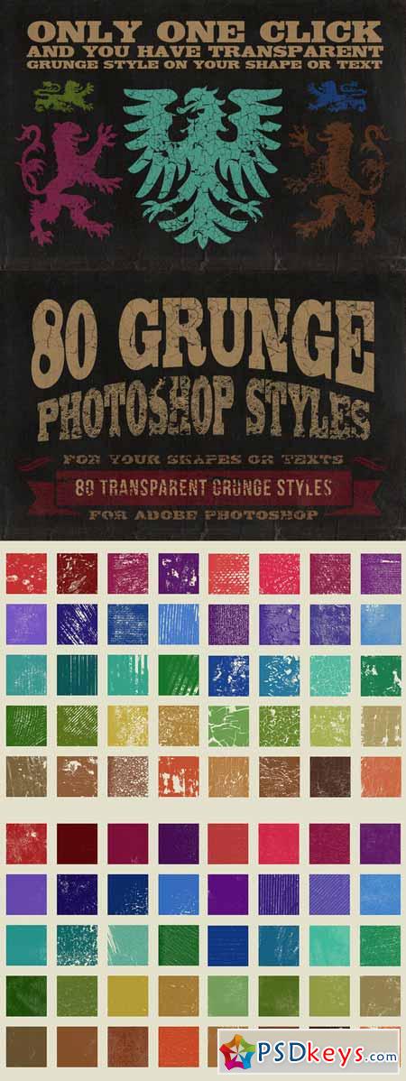 80 Grunge Photoshop Styles 38766