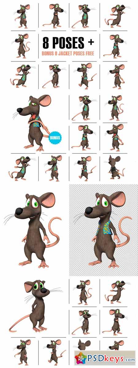 3D Character Toon Mouse Render 214106