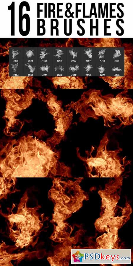 16 Fire & Flames Brushes 111838
