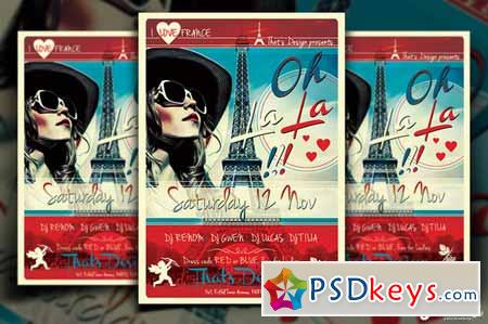 French Party Flyer Template V2 91906