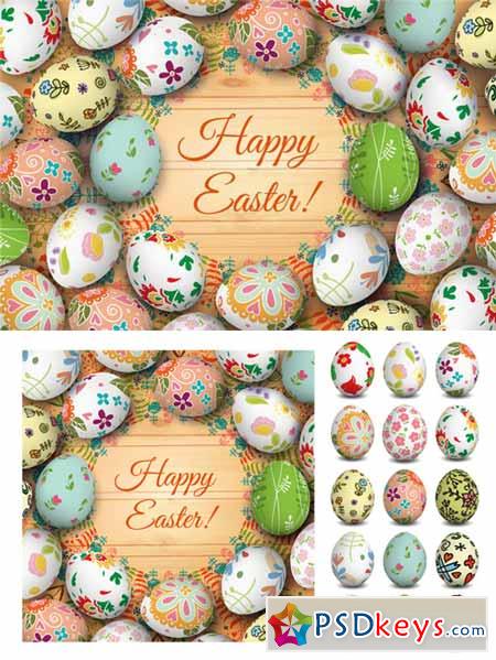 Easter card and eggs 209885