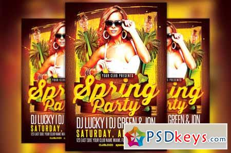 Spring Party Flyer Template 216560