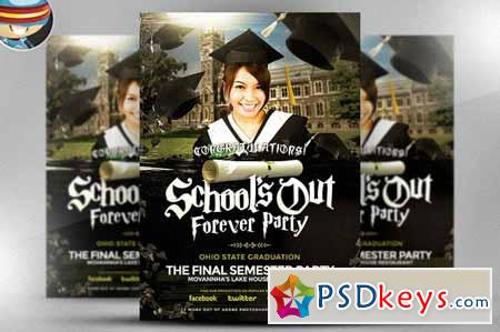 Schools Out Forever Flyer Template 41837